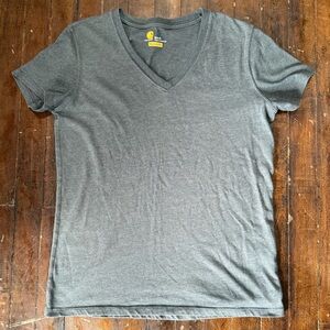Carhartt Gray Short Sleeve V-Neck Tee relaxed fit MEDIUM